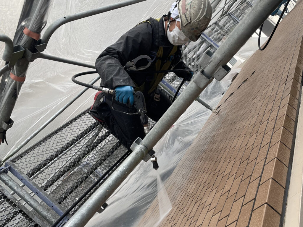 マンション/外壁薬品洗浄